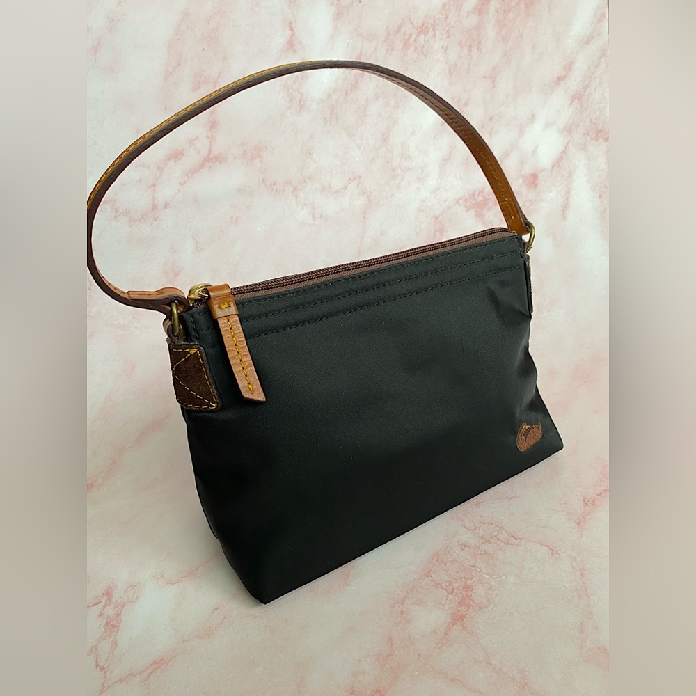 VINTAGE DOONEY & BOURKE Pouchette Handbag Nylon & Leather